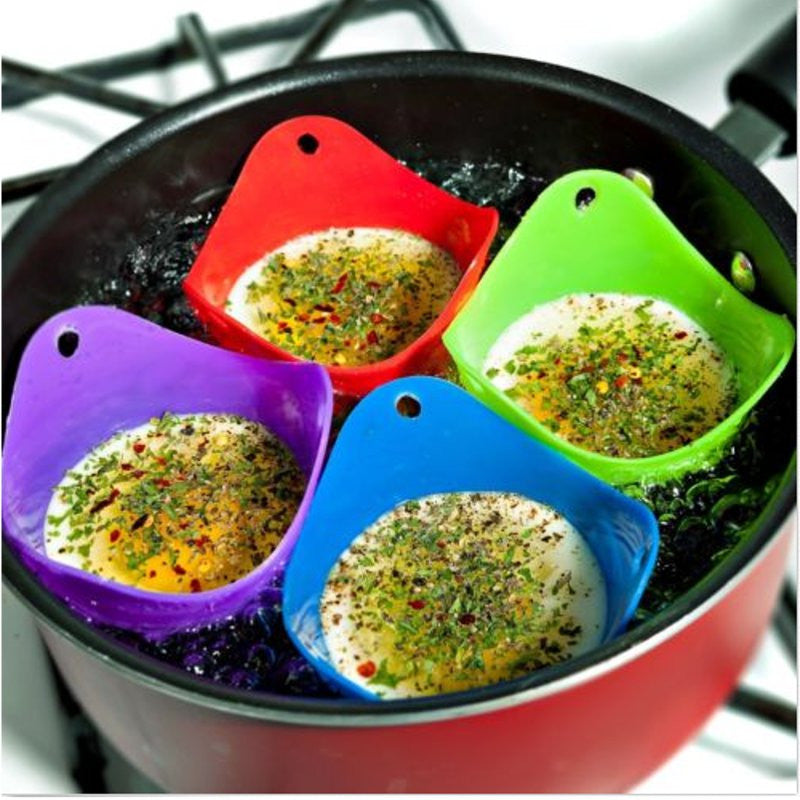 Silicone DIY Egg Poacher Cook Poach Pods Kitchen Baking Cookware Poached Cup Egg Boiler