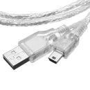 Dual USB 2.0 A Male to Mini 5pin B Male Data Power Cable for 2.5 HDD Hard Drive