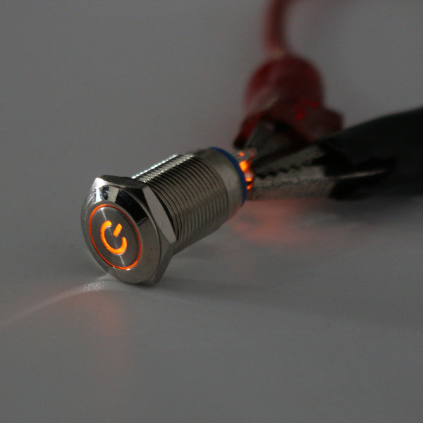 12V Push Switch Self Locking Switch 4 Pin Led Push Button Switch Latching Power Switch Waterproof