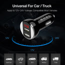 RAXFLY 2.4A Dual USB LED Display Car Charger For iPhone X 8Plus Oneplus 5t Xiaomi 6 Mi A1 Note 3 S8