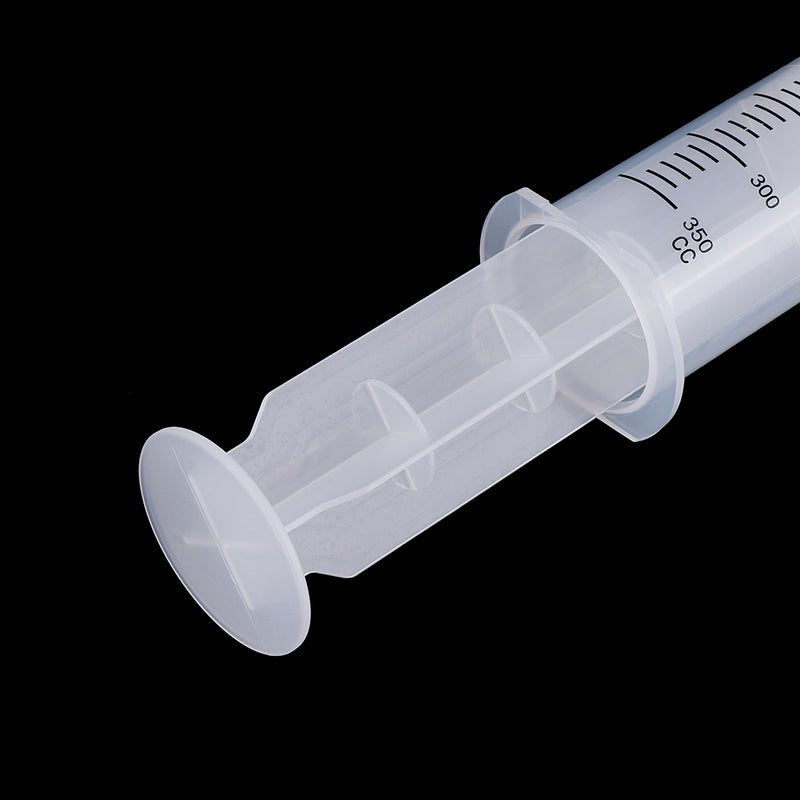 350ml Plastic Dispensing Syringe w/ Double Scale for Refilling and Measuring Liquids Industrial Glue Applicator
