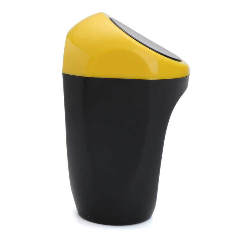 Yellow Mini Trash Rubbish Bin Garbage Dust Holder Car Waste Bins Office Home