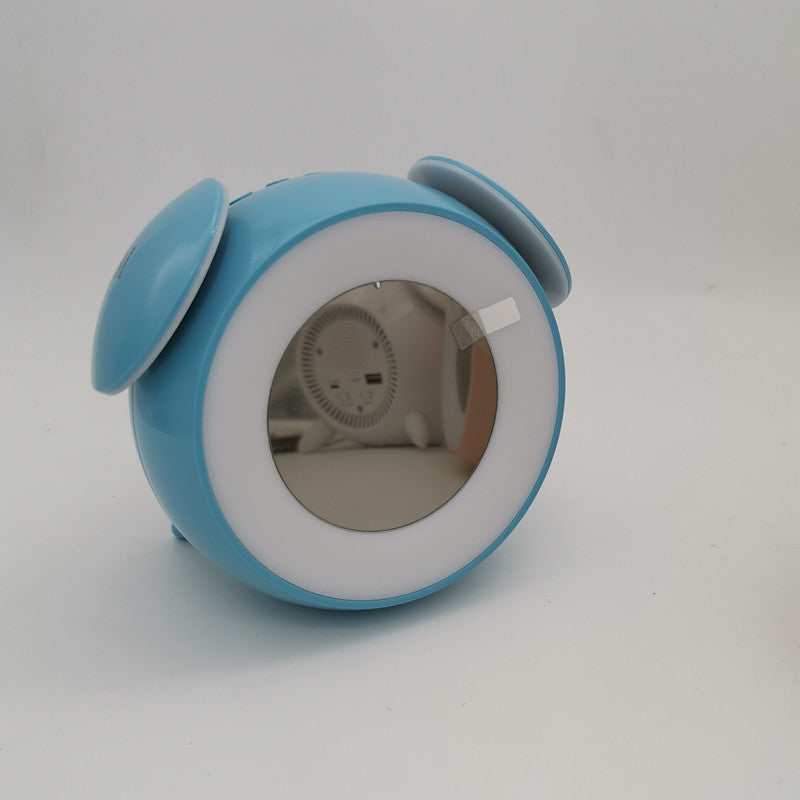 LD908 LED Wake Light Clock Ambient Light Rechargable Alarm Clock with Sunset Mode Digital 12/24 Hour Display