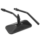 Motorcycle Classic Retro Square Rear View Mirrors For Harley Thruxton Bonneville