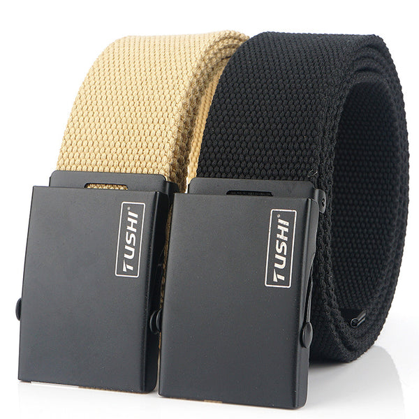 TUSHI 120cm x 3.8cm Military Tactical Belt Adjustable Nylon Belt Waist Belt with Metal Buckle