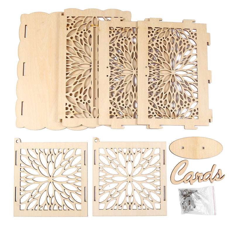 Wooden Wedding Card Box Collection Gift Card Post Boxes Weddings Decor With Lock