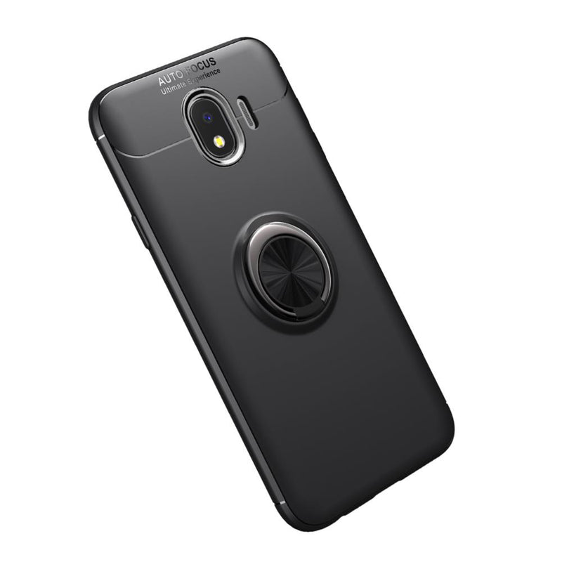 C-KU 360 Rotating Ring Grip Kicktand Protective Case For Samsung Galaxy J4 2018