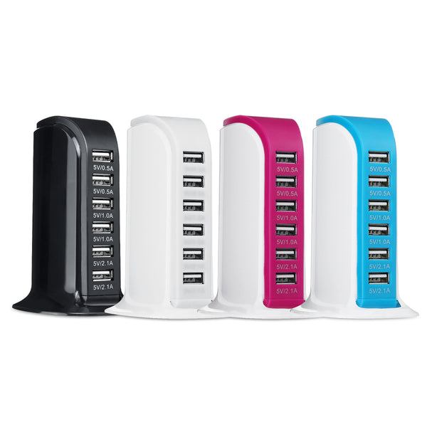 6 Port 1.5V USB Desktop Charger High Frequency Output Quick Charging Station