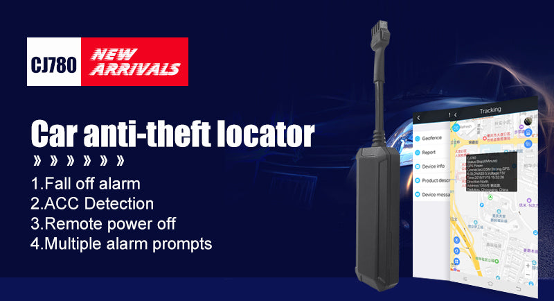 Enusic CJ780 8~95V GSM Real Time GPS Tracker Device Tracking Vehicle Locator Remote Control