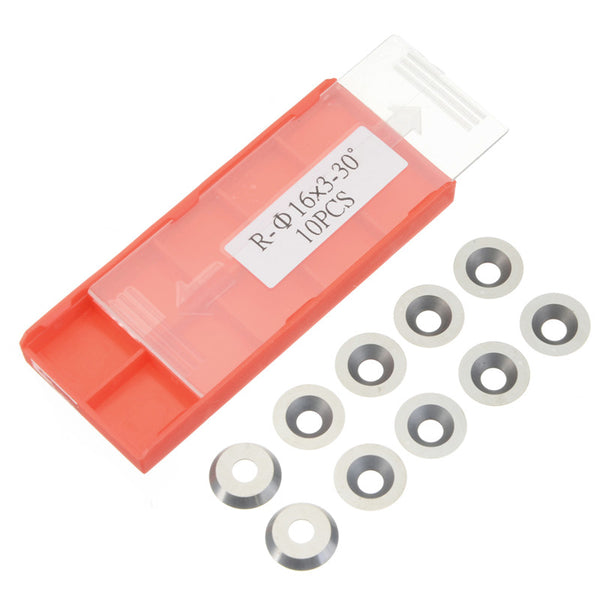 10pcs Round Carbide Inserts Cutter 16mm Diameter for Wood Turning