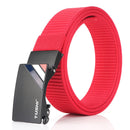 TUSHI 125cm Thick Nylon Belt Quick Release Metal Buckle Business Tactical Belt