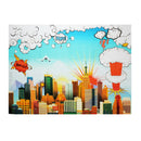 5x7FT 9x6FT Vinyl Cartoon City Superhero Bang Photography Backdrop Background Studio Prop