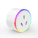 XS-A17 AC100-240V 10A AU Plug WIFI Control Socket Wireless Timer Switch Outlet With RGB LED Light Voice Control Works With Alexa Google