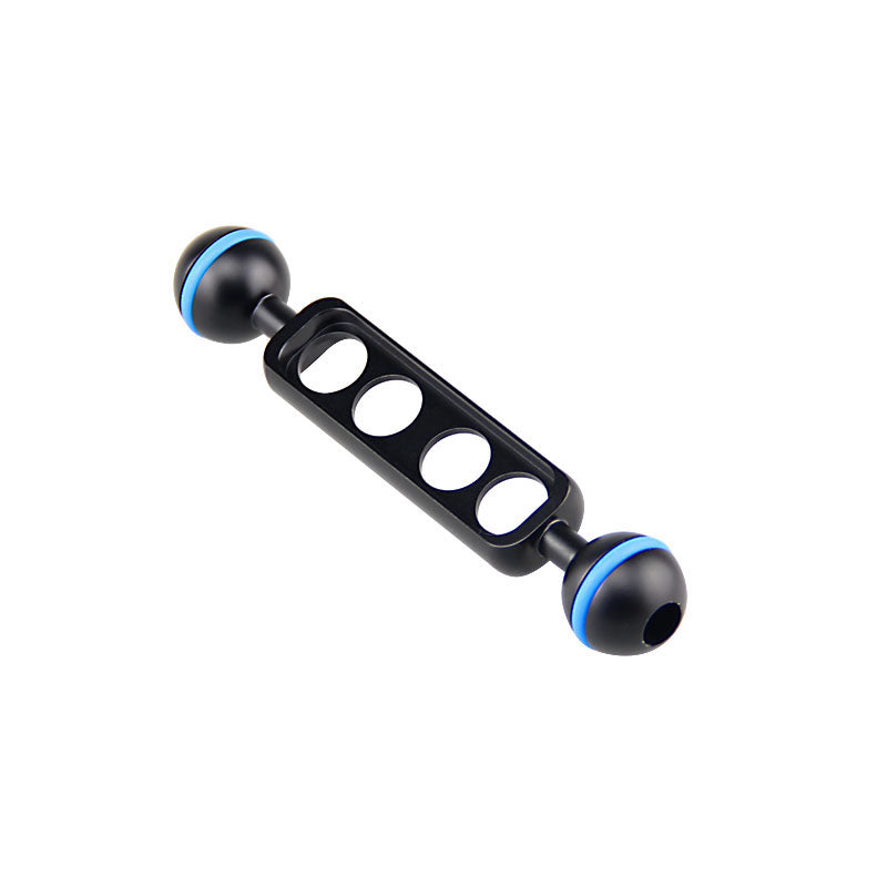 HOOZHU S05 25.4 5" Double Ball Head Bracket Support for Diving Light Diving Camera Flashlight Arm