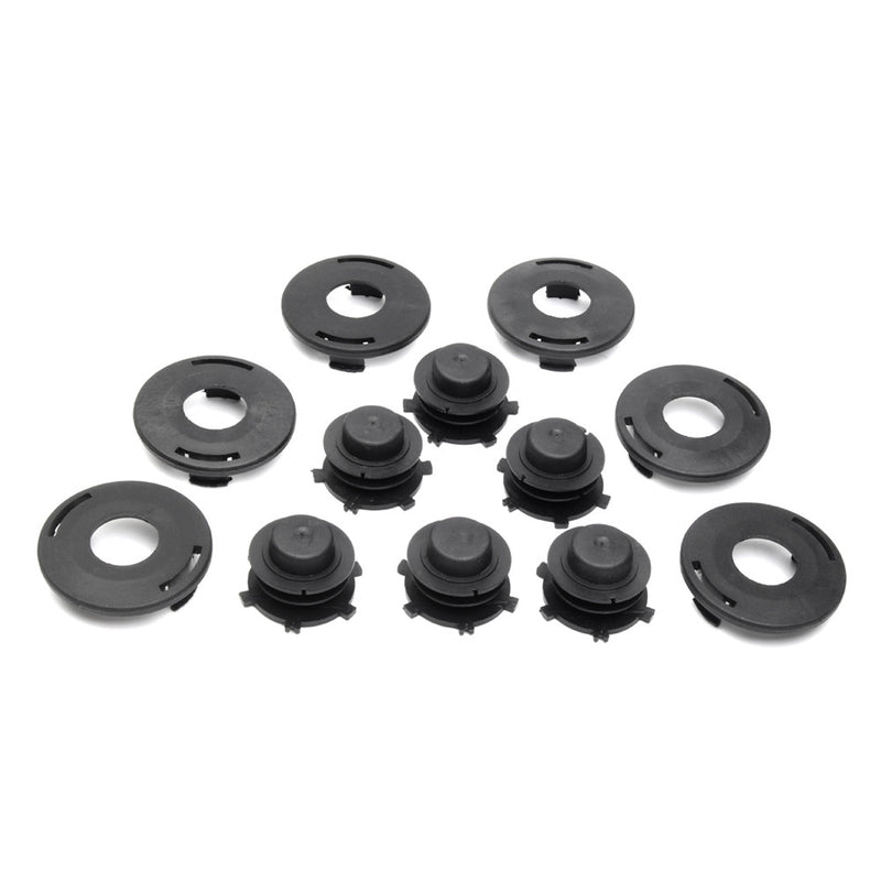 6pcs Spools+6pcs Cap Combo Lawnmower Head Cover For Stihl 25-2 FS 90 100 110 120 130 55 80 83 85