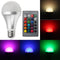 E27 12W RGBW Dimmable Smart Colorful Globe LED Light Bulb Remote Control AC85-265V