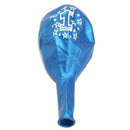 10 Pcs Per Set Blue Boy's 1st Birthday Printed Inflatable Pearlised Balloons Christmas Decoration