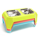 Stainless Steel Double Pet Bowl Food Water Feeder for Dog Puppy Cats Pets Supplies Feeding Dishes