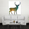 Miico Hand Painted Oil Paintings Simple Style-D Side Face Deer Wall Art For Home Decoration Paintings