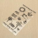 Butterfly Flower Silicone Transparent Clear Stamp DIY Scrapbooking Album Seal 20x11cm