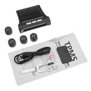 Car Solar Wireless TPMS Tyre Tire Pressure Monitor System LCD+4 External Car Sensor