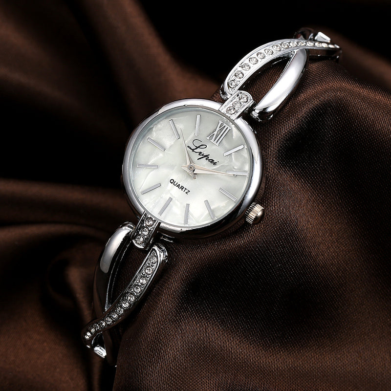 LVPAI P119 Crystal Casual Style Women Bracelet Watch Dress Ladies Quartz Watch