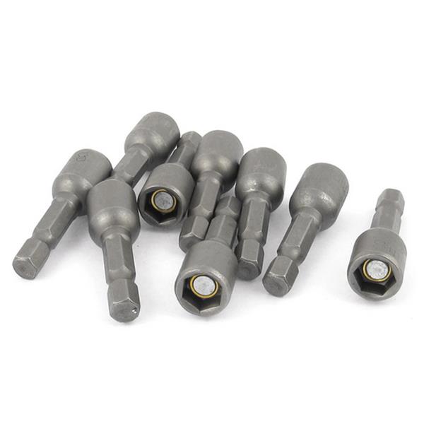 10pcs 8mm Socket Magnetic Nut Driver 1/4 Inch Hex Shank Power Drill Bits