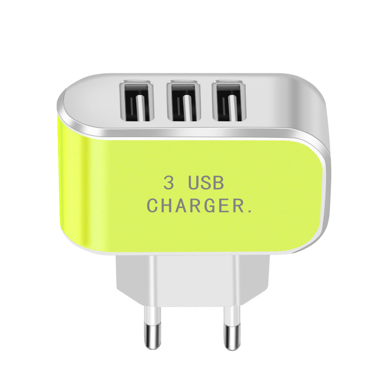 OLAF 3.1A 3 USB Ports Fast Charging Charger EU Plug Adapter For iPhone X Xs XR Max HUAWEI P30 Xiaomi Mi8 Mi9 Pocophone S9 Note S10 S10+