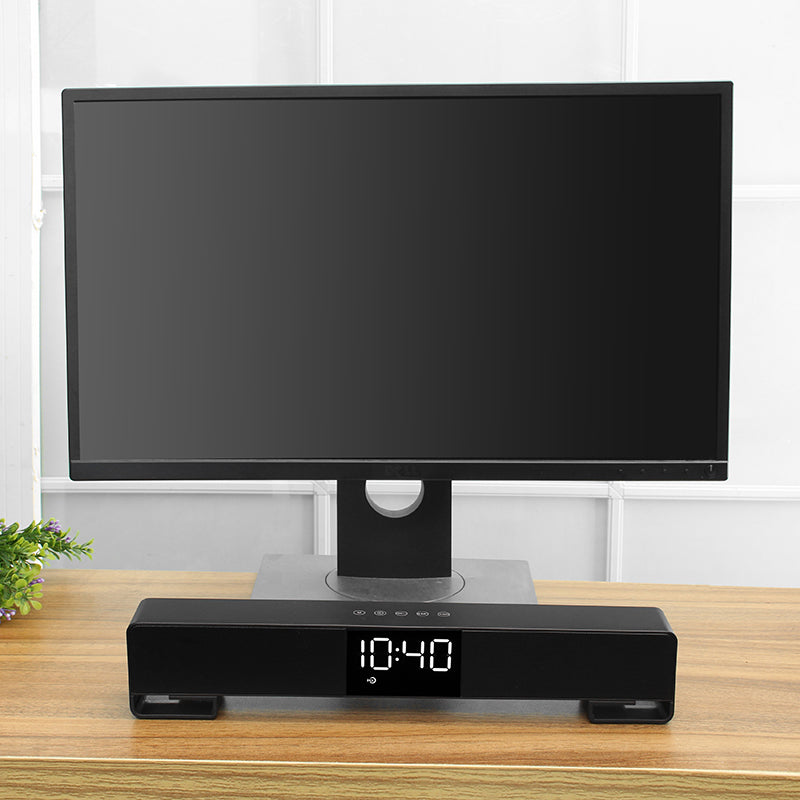 Wireless bluetooth 4.2 Speaker 4 10W Sound Bar FM LCD Screen Clock Setting Home Theater