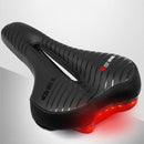 WEST BIKING Bike Saddles With 3 Modes Safety Taillight Outdoor Breathable Shockproof Waterproof Cycling Saddle Bike Seat Bike Cushion