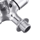 Wall Mount Single Cold Washing Machine Faucet 1/2'' Double Spouts 2 Handles Water Tap Garden Faucet Bathroom Bibcock Tap