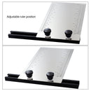 Drillpro Stainless Steel 6 Inch Marking T-Ruler Inch Type Hole Positioning Measuring Ruler Woodworking Scribing Marking Ruler