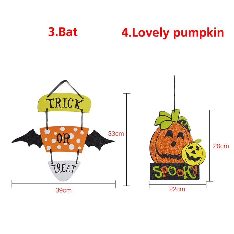 Halloween Spoof Hanging Decorations Pumpkin Ghost Skull Witch Door Hanger Halloween Supplies