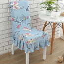 KCASA WX-PP5 Elegant Flower Elastic Stretch Chair Seat Cover With Skirt Hem Dining Room Home Wedding