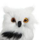Owl White Black Furry Christmas Ornament Decoration Adornment Simulation H2.75