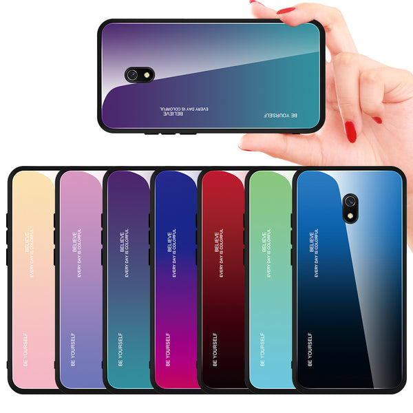 Bakeey Gradient Color Tempered Glass Protective Case for Xiaomi Redmi 8A