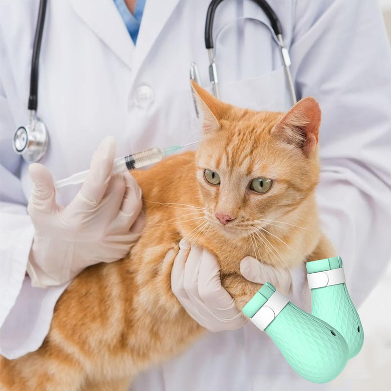 4pcs/set Anti-Scratch Cat Foot Shoes Silicone Pet Grooming Claws Cover