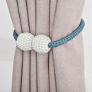 2Pcs Magnetic Pearl Ball Window Curtain Buckle Holder Tieback Tie Backs Clips