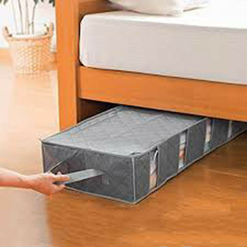 53L Under Bed Storage Bag Bedding Clothes Organizer Home Underbed Space Saving