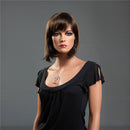 NAWOMI Short Capless 100% Kanekalon Synthetic Hair Wig Bobo Straight Dark Brown Natural Smooth