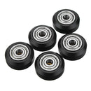 TEVO 5Pcs One Pack 3D Printer Part POM Material Big Pulley Wheel with Bearings for V-slot