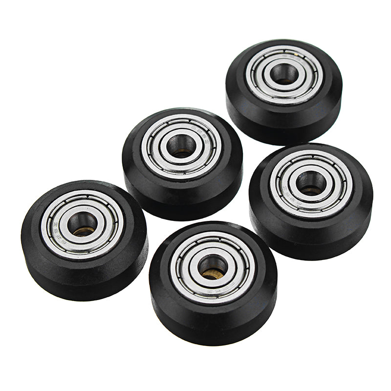 TEVO 5Pcs One Pack 3D Printer Part POM Material Big Pulley Wheel with Bearings for V-slot