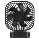 Mini Portable 3-Speed USB Timing Desk Fan 5000mAh Battery Rechargeable Fan-Blue/Black Fan Blade