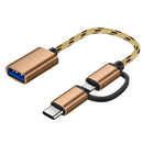Bakeey 2 In 1 Type C Micro USB3.0 Fast Charging Transfer OTG Adapter Cable For Huawei P30 Pro Mate 30 5G Xiaomi Mi9 9Pro Redmi K30 S10+ Note 10 5G