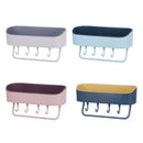 Punch-free Plastic Bathroom Shelf Shower Shampoo Holder Storage Rack Organizer