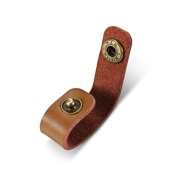 FLOVEME Genuine Leather Cable Holder Buckle Earphone Winder Management