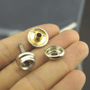 62Pcs Stainless Steel Press Studs Screw Bases Snap Fasteners Kit for Leather