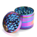 2 Inch 4 Piece Rainbow Spice Grinder Smoke Crusher Metal Herb Grinder Zinc Alloy