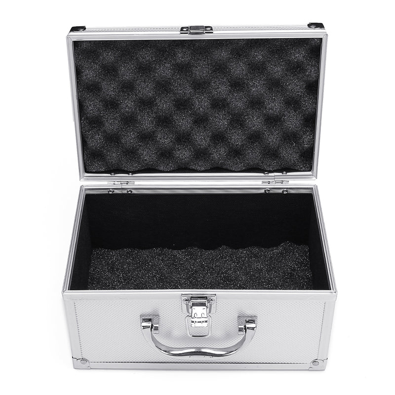 Aluminum Hard Case Foam Black Briefcase Tool Box Carrying Case Portable Tool Case