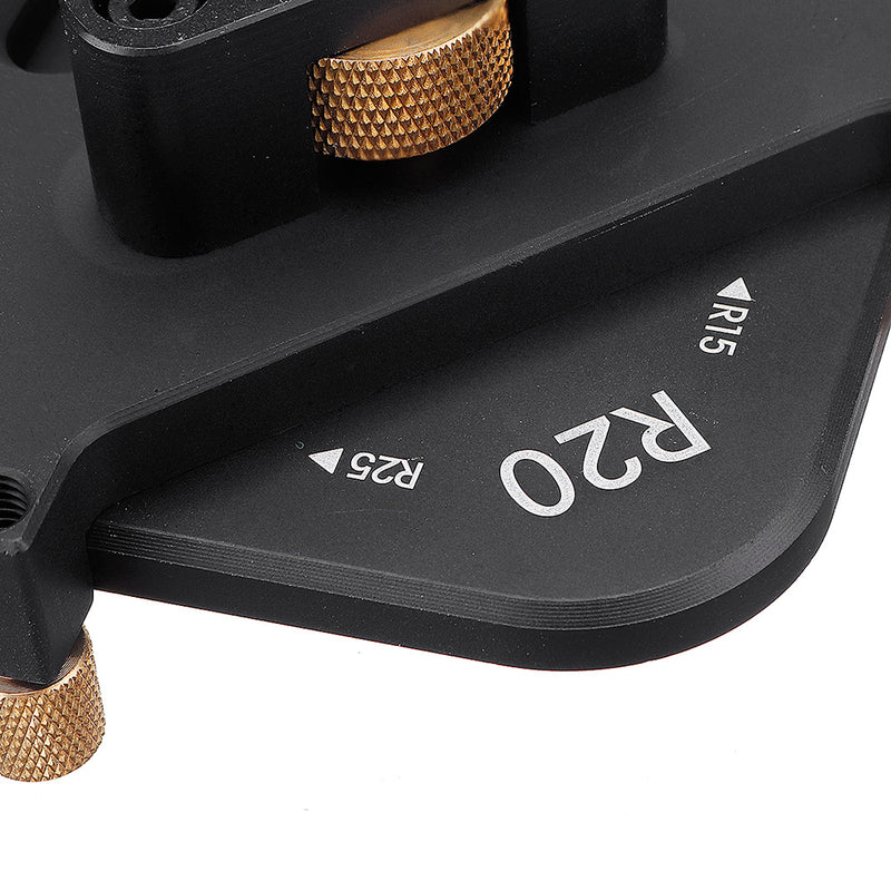 Aluminum Alloy 4 In 1 Router Table Corner Jig Radius Template R15 R20 R25 R30 Woodworking Quick Router Corner Radius Jig